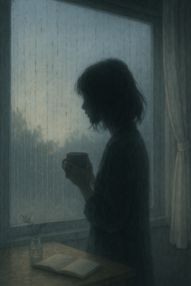 雨を見ていた